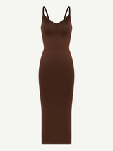 Load image into Gallery viewer, Seamless Spaghetti Strap V-neck Maxi Shaper Dress
